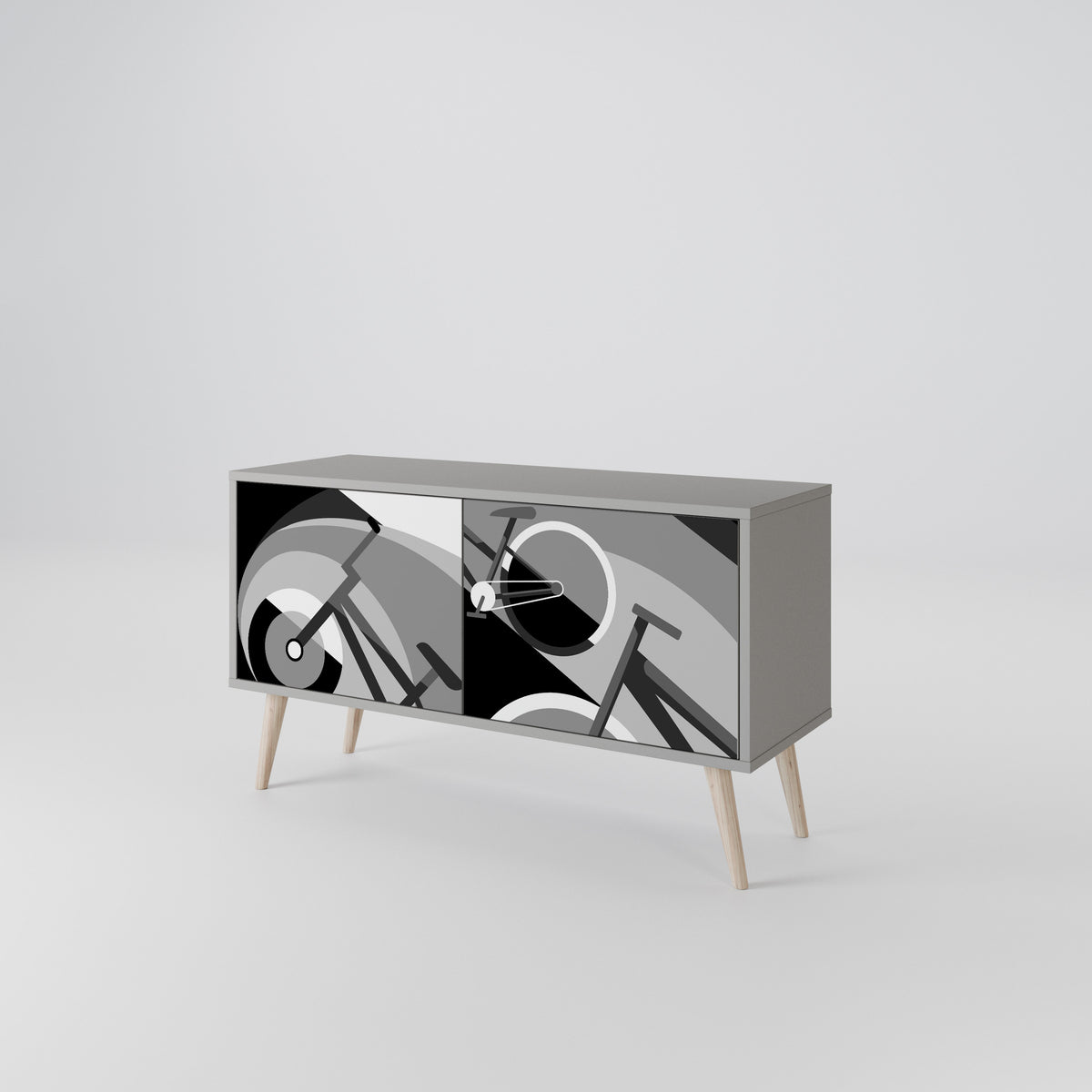 BIKE ENERGY Mueble de TV Compacto de 2 puertas