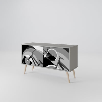 BIKE ENERGY Mueble de TV Compacto de 2 puertas