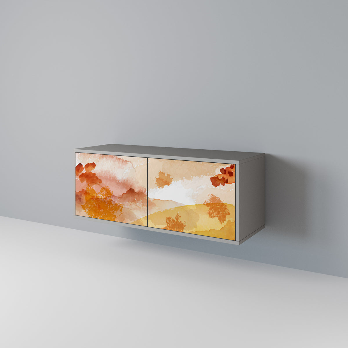 TRACES OF AUTUMN Mueble de TV Compacto de 2 puertas