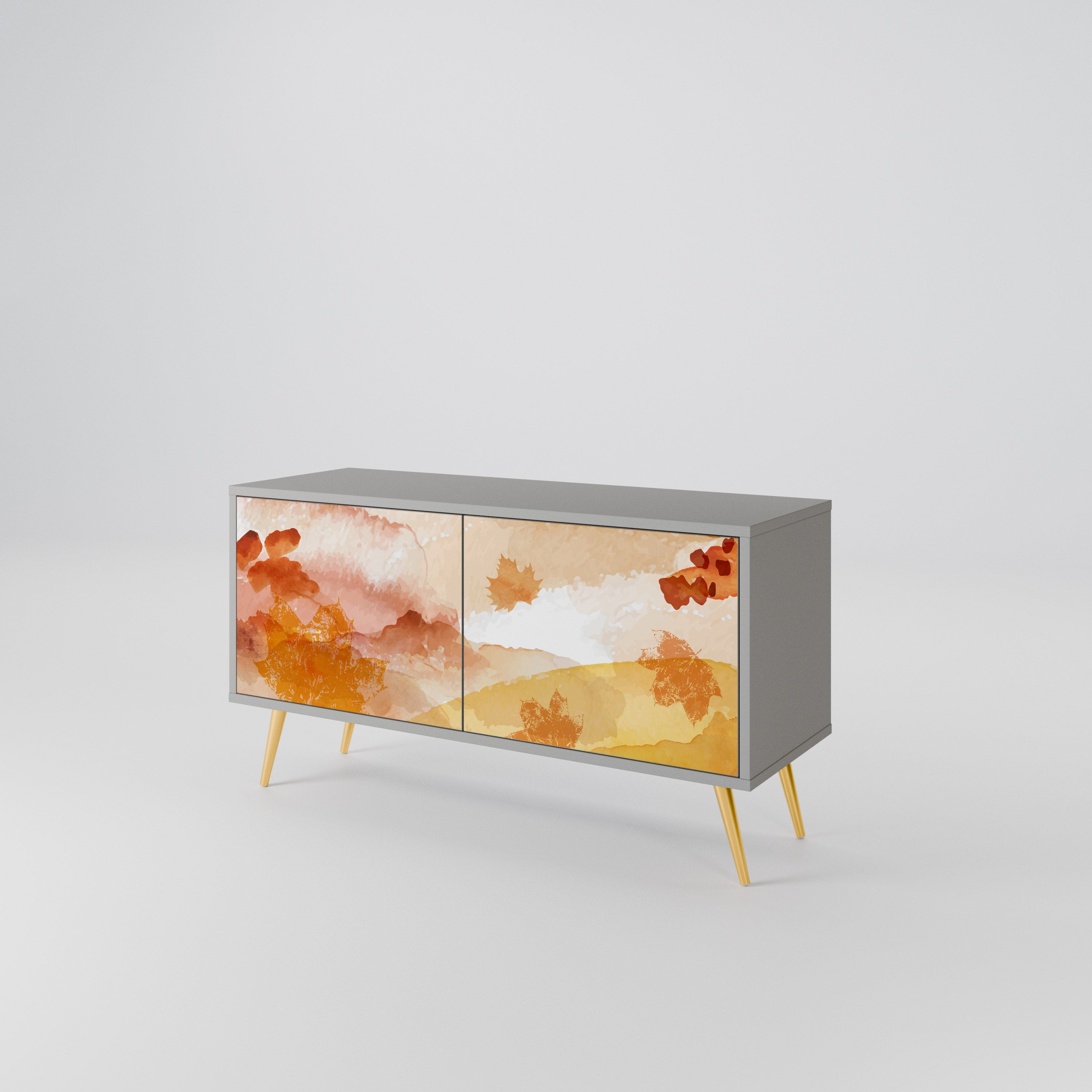 TRACES OF AUTUMN Compact 2-Door TV Cabinet