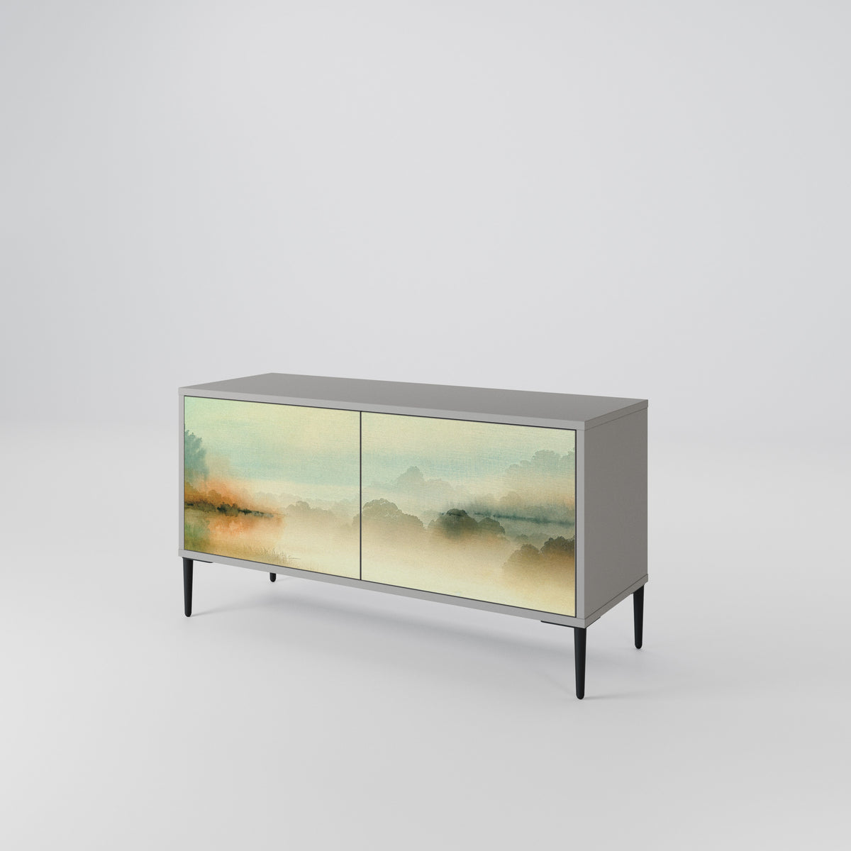 MORNING BY THE LAKE Mueble de TV Compacto de 2 puertas