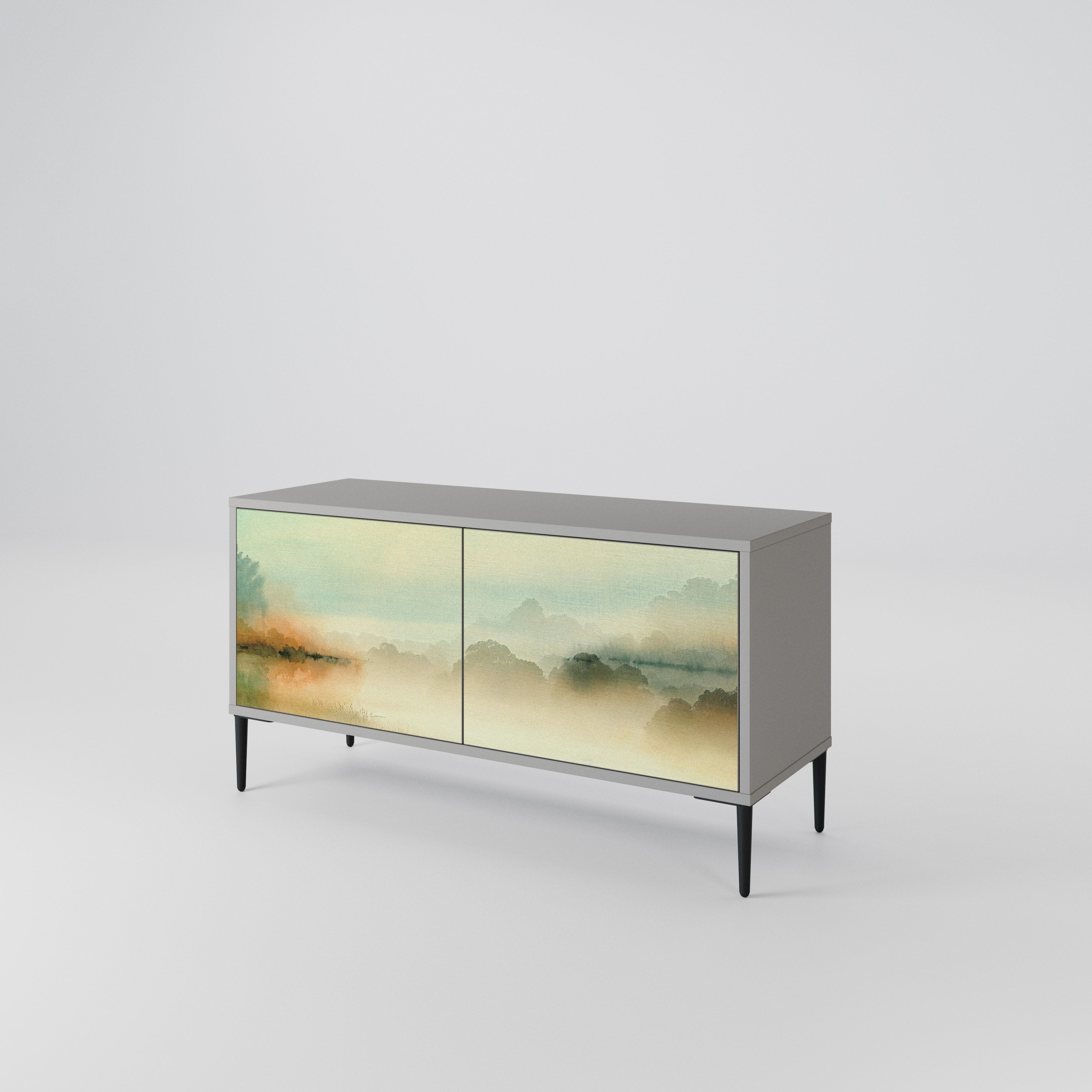 MORNING BY THE LAKE Compact 2-Door TV Cabinet