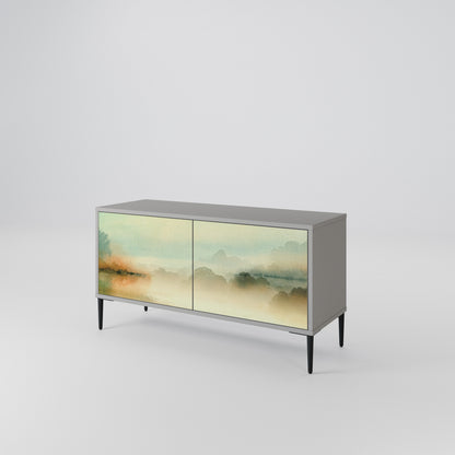 MORNING BY THE LAKE Mueble de TV Compacto de 2 puertas