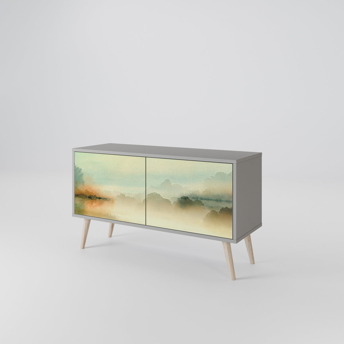 MORNING BY THE LAKE Mueble de TV Compacto de 2 puertas
