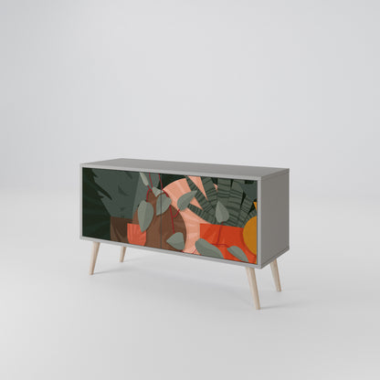 TROPICAL COMPOSITION Mueble de TV Compacto de 2 puertas