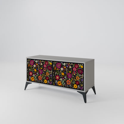 MIDNIGHT GARDEN Mueble de TV Compacto de 2 puertas