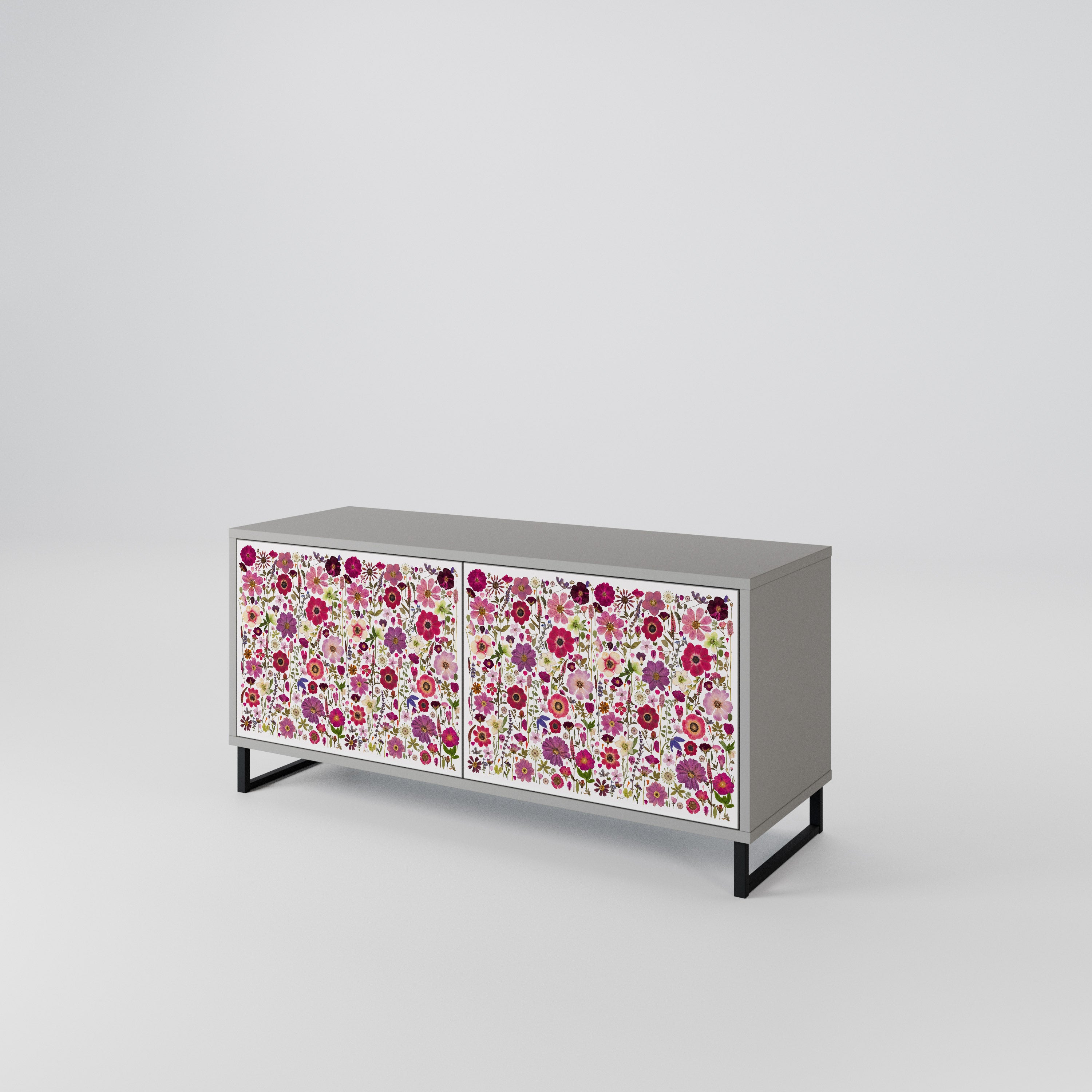 PETAL GARDEN Mueble de TV Compacto de 2 puertas