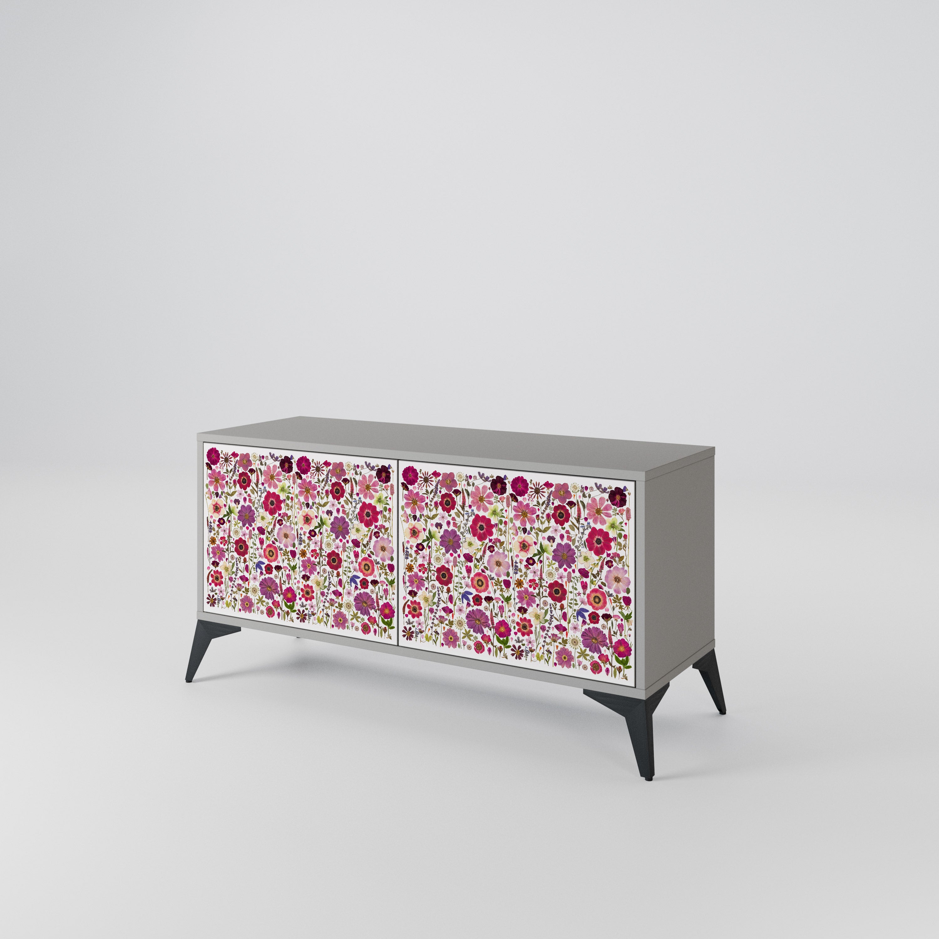 PETAL GARDEN Mueble de TV Compacto de 2 puertas