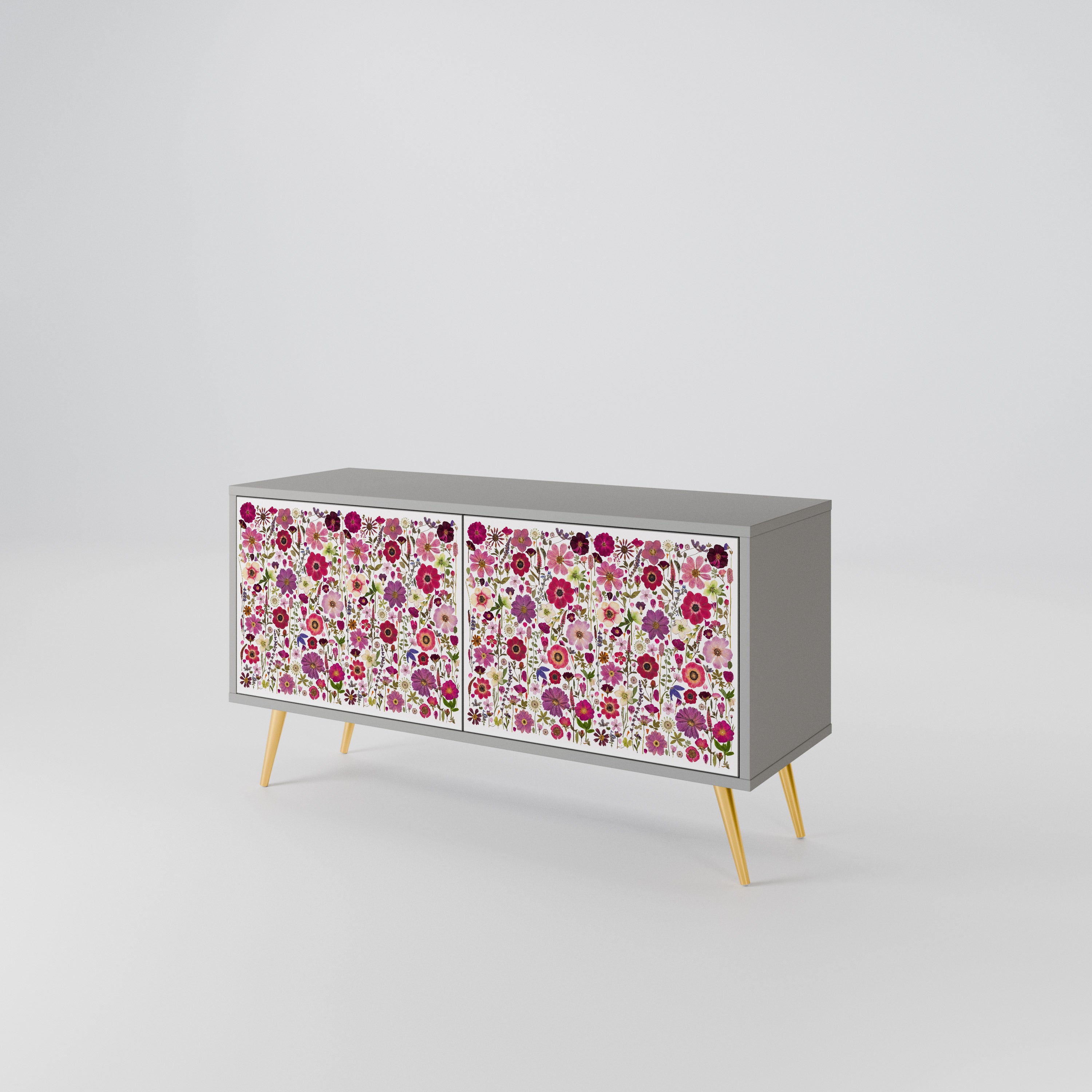 PETAL GARDEN Mueble de TV Compacto de 2 puertas