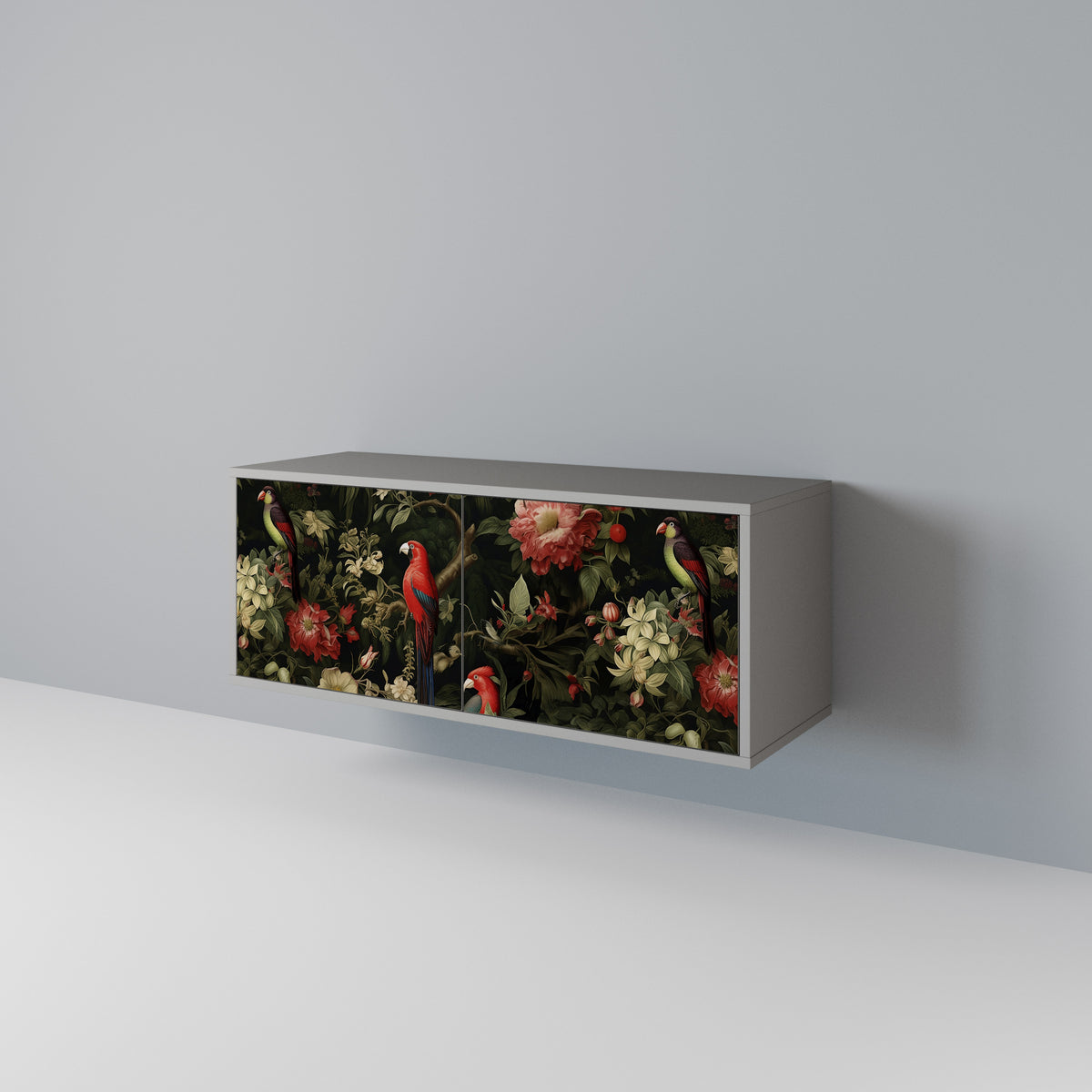 AVIAN GREENERY Mueble de TV Compacto de 2 puertas