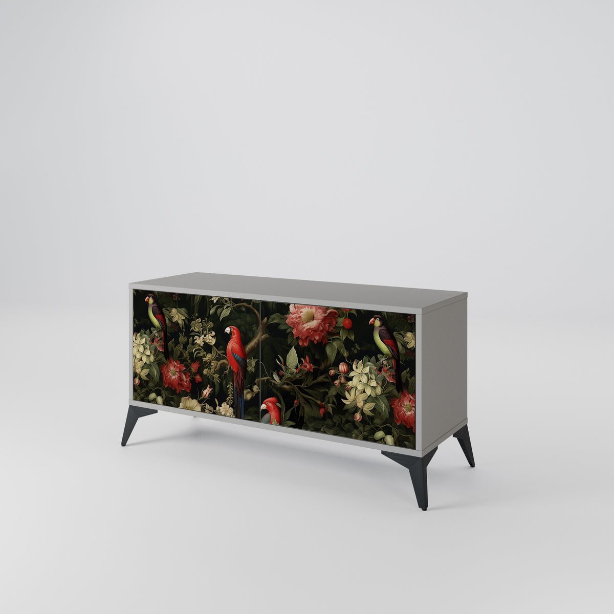 AVIAN GREENERY Mueble de TV Compacto de 2 puertas