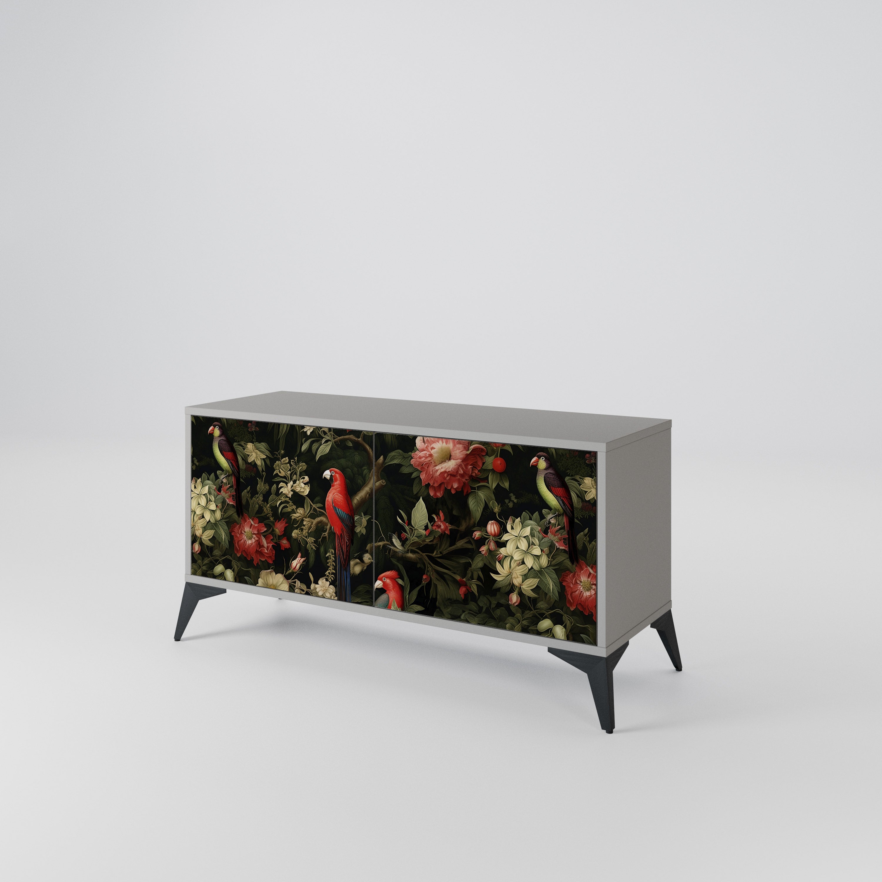 AVIAN GREENERY Compact 2-Door TV Cabinet