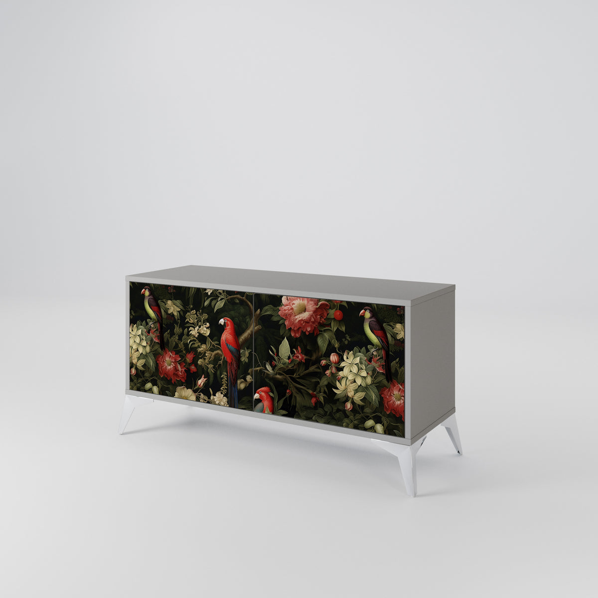 AVIAN GREENERY Mueble de TV Compacto de 2 puertas