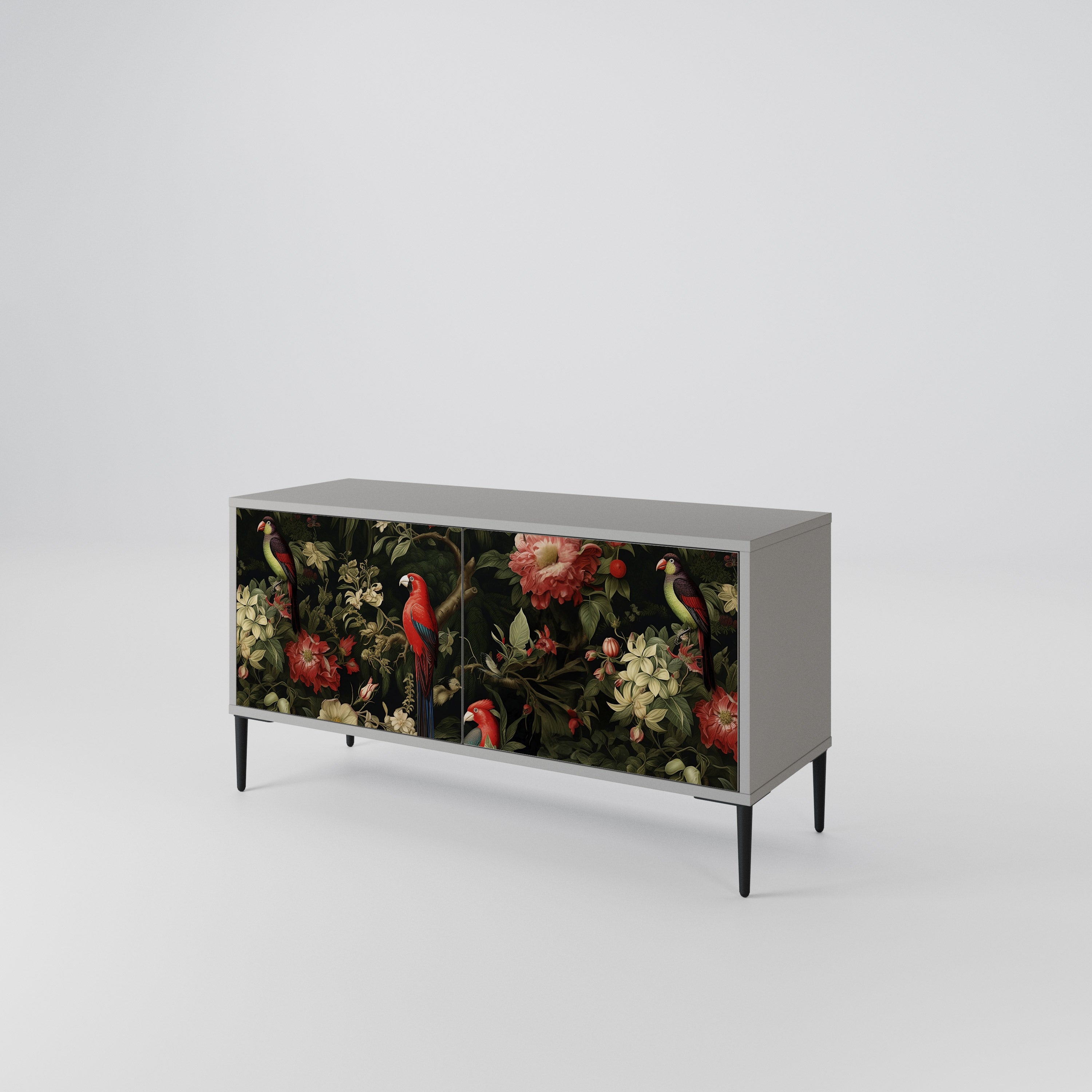 AVIAN GREENERY Compact 2-Door TV Cabinet