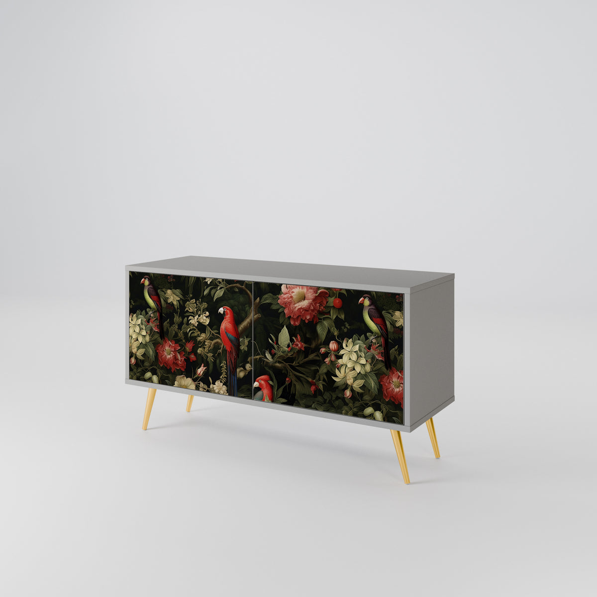 AVIAN GREENERY Mueble de TV Compacto de 2 puertas