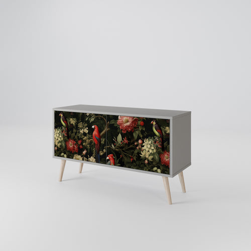 AVIAN GREENERY Mueble de TV Compacto de 2 puertas