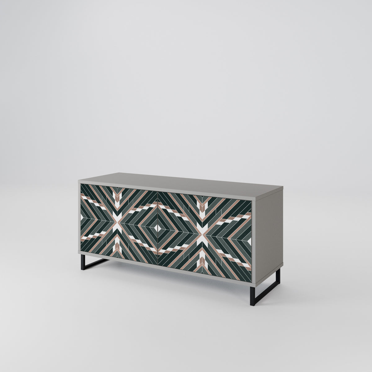 DIMENSION DELIGHTS Mueble de TV Compacto de 2 puertas