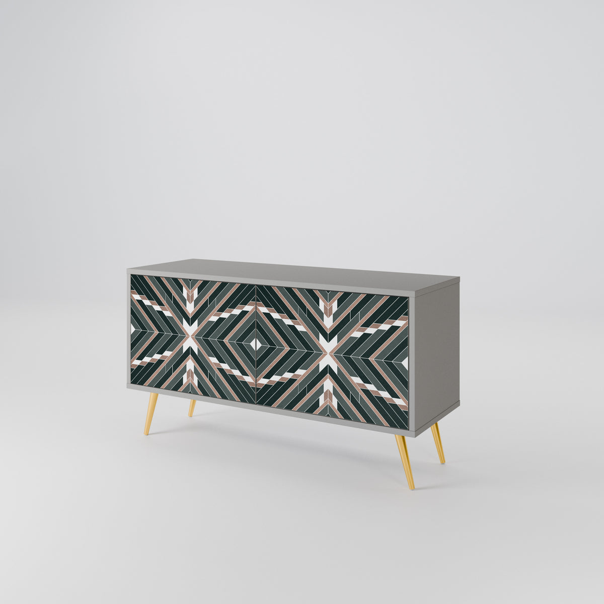 DIMENSION DELIGHTS Mueble de TV Compacto de 2 puertas