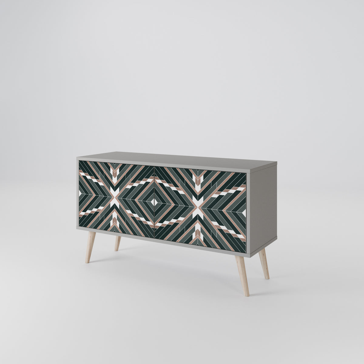 DIMENSION DELIGHTS Mueble de TV Compacto de 2 puertas