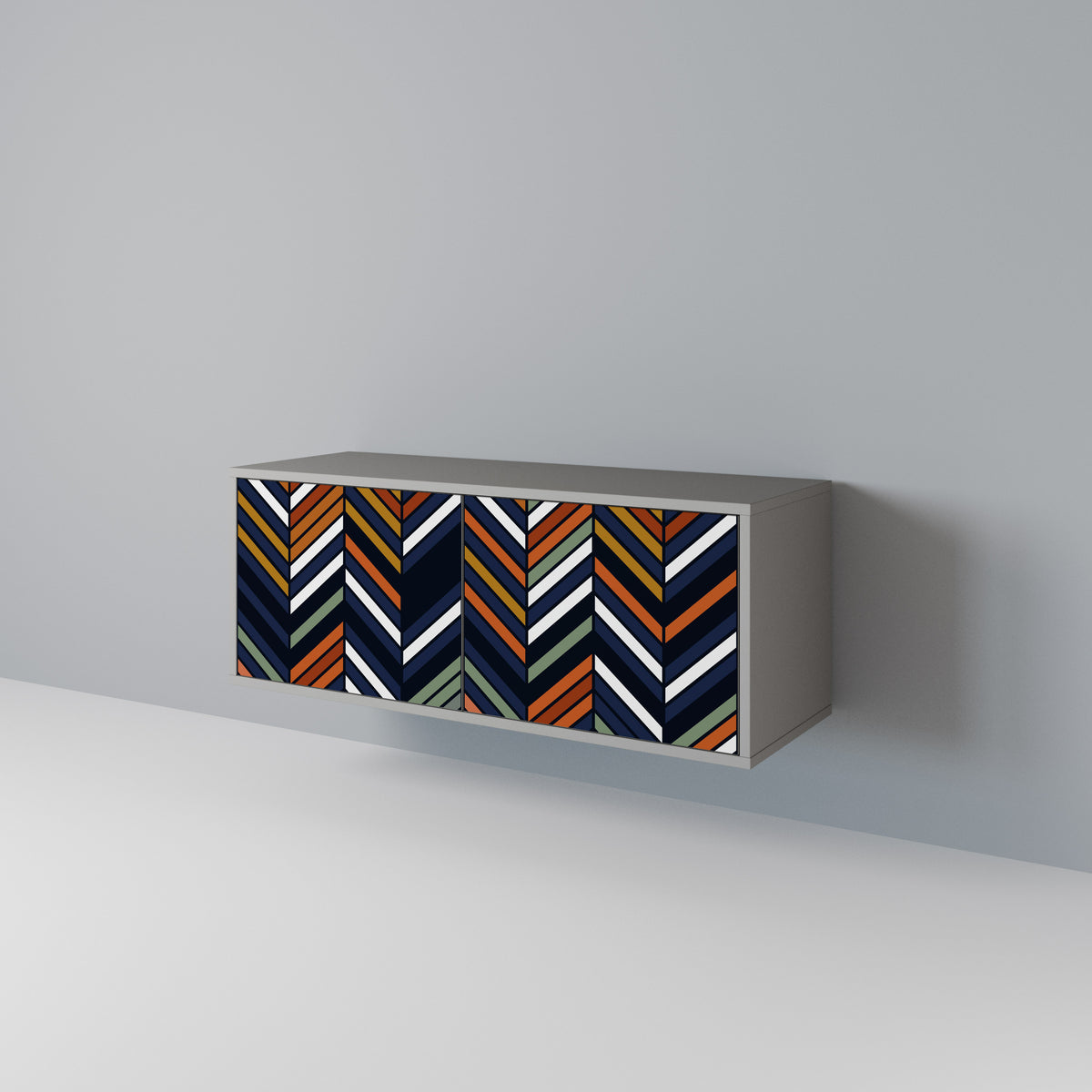 VIBRANT PATCHWORK Mueble de TV Compacto de 2 puertas