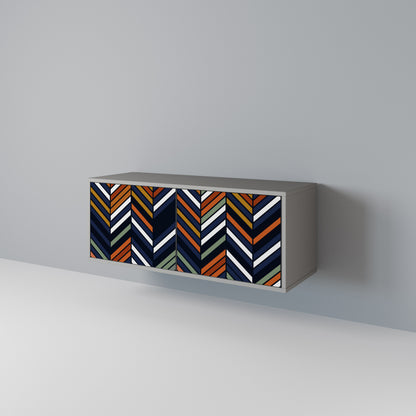 VIBRANT PATCHWORK Mueble de TV Compacto de 2 puertas
