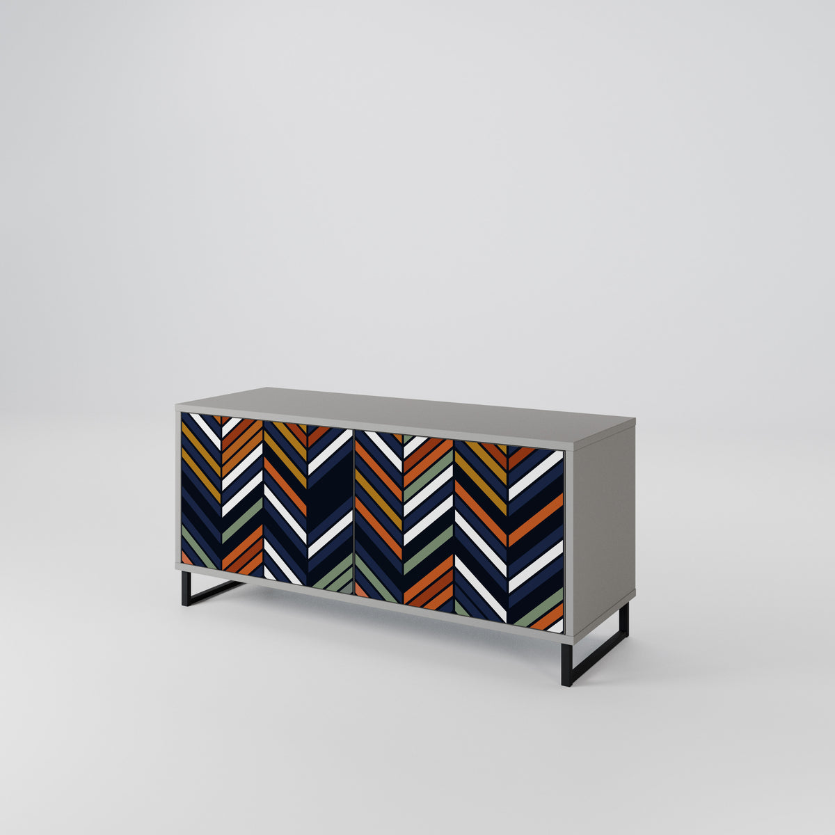 VIBRANT PATCHWORK Mueble de TV Compacto de 2 puertas