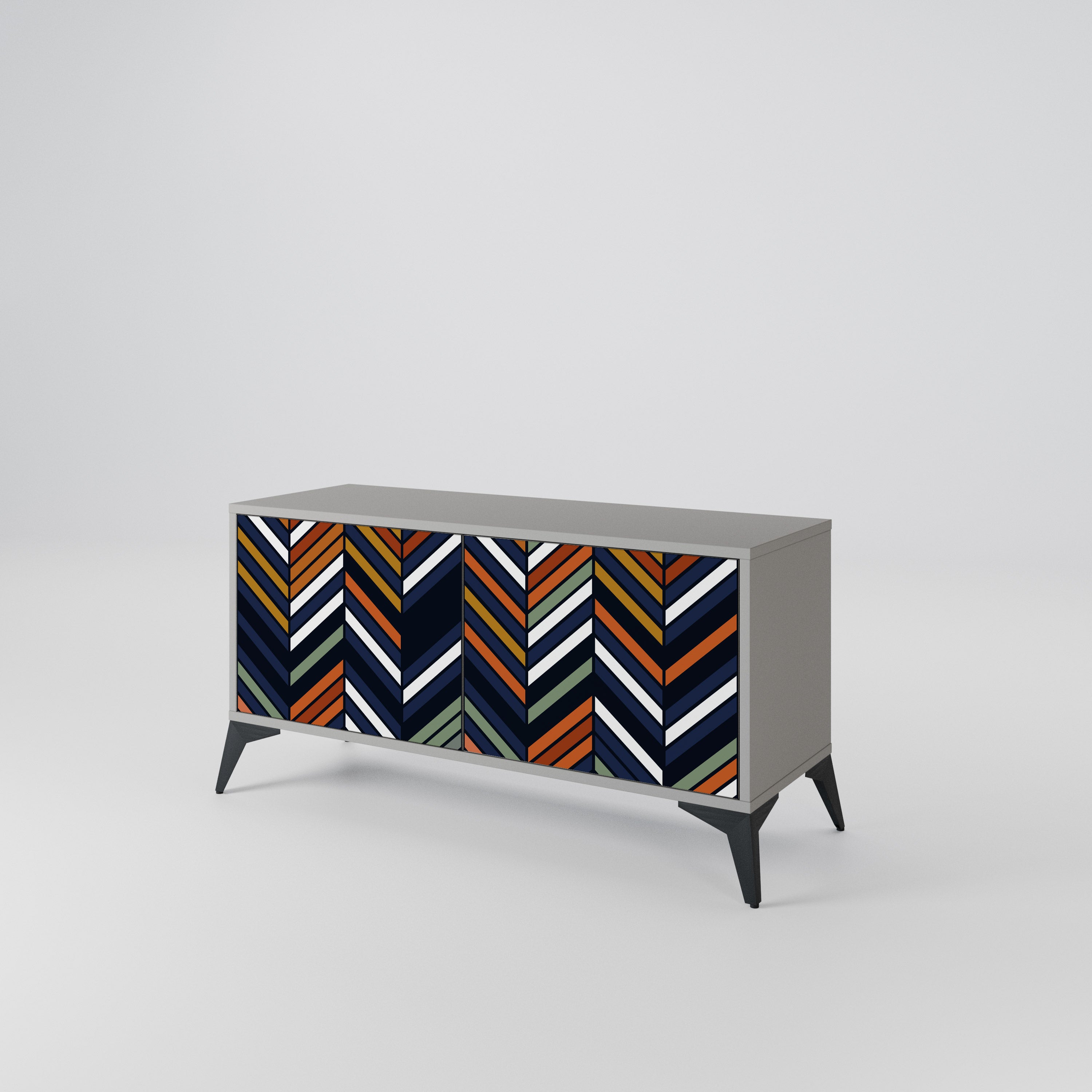 VIBRANT PATCHWORK Compact 2-Door TV Cabinet