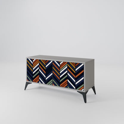 VIBRANT PATCHWORK Mueble de TV Compacto de 2 puertas