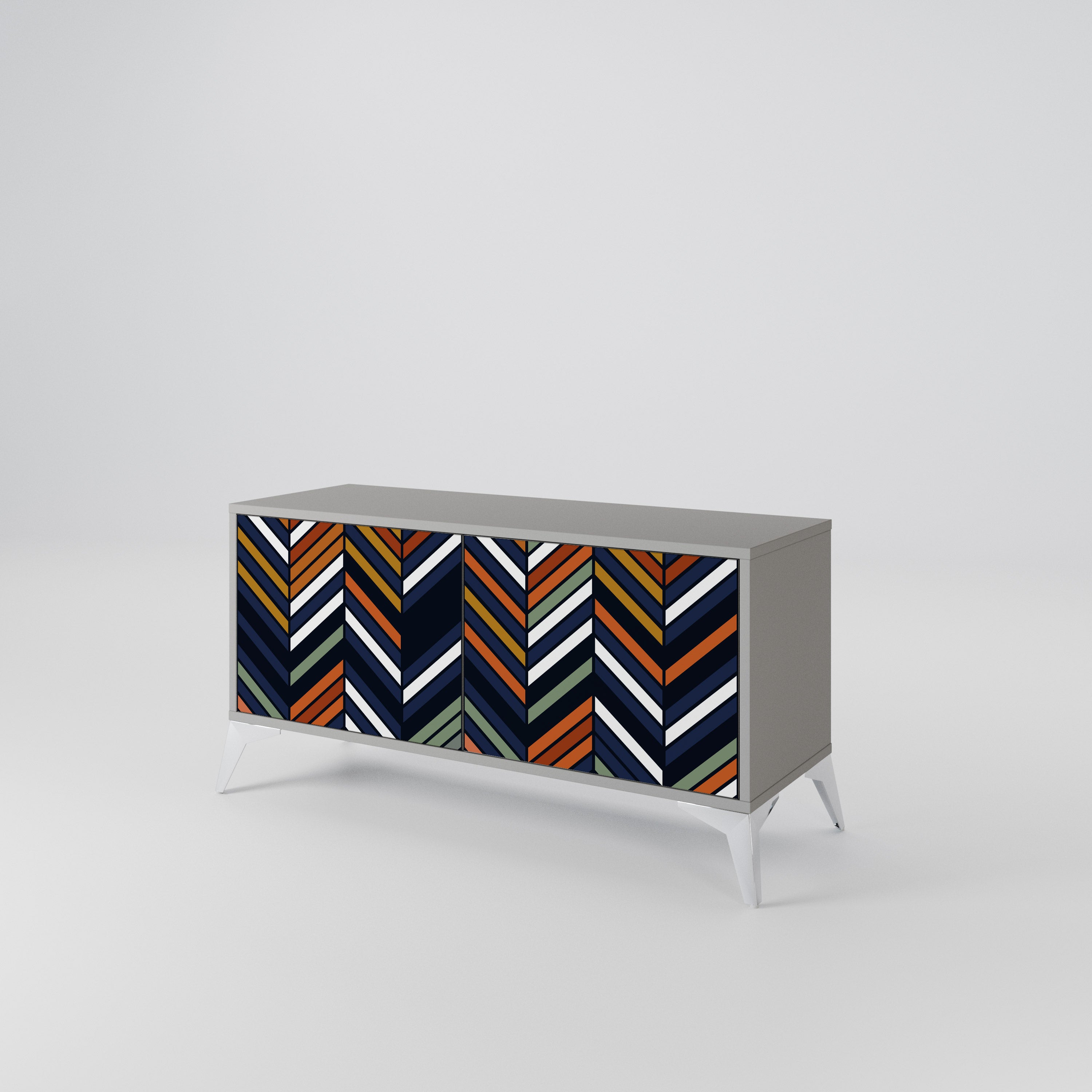 VIBRANT PATCHWORK Compact 2-Door TV Cabinet
