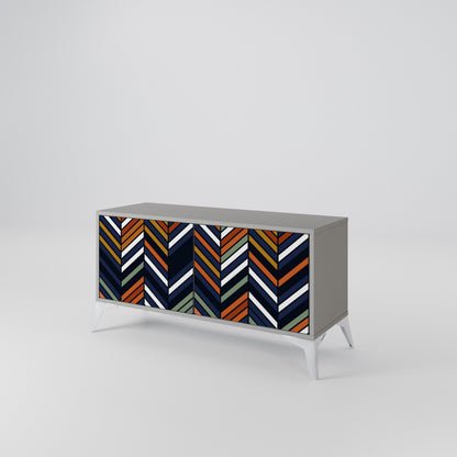 VIBRANT PATCHWORK Mueble de TV Compacto de 2 puertas