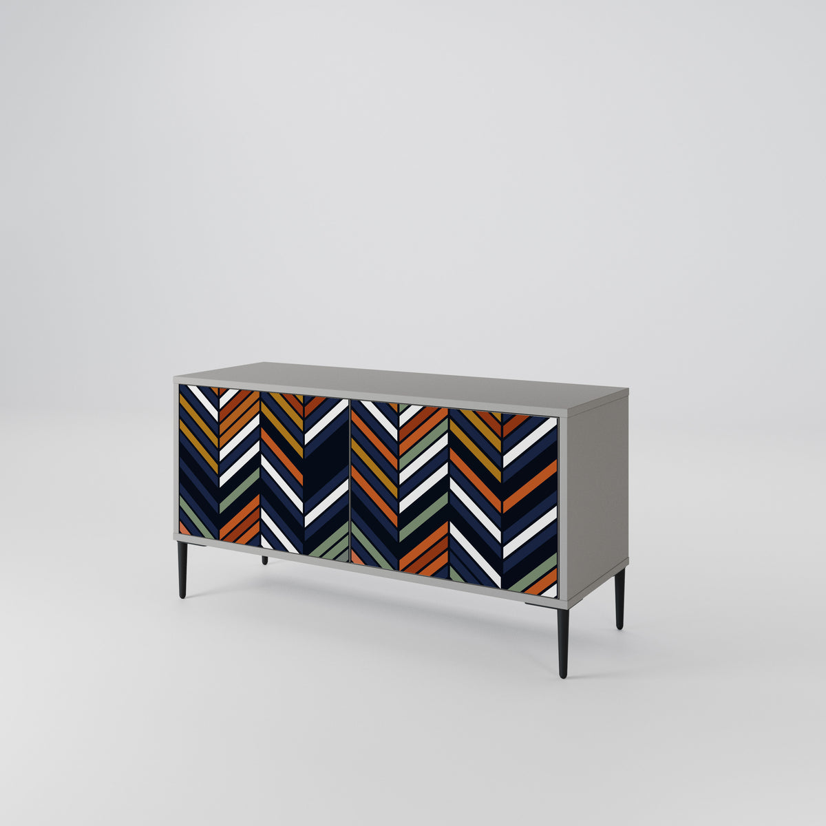 VIBRANT PATCHWORK Mueble de TV Compacto de 2 puertas