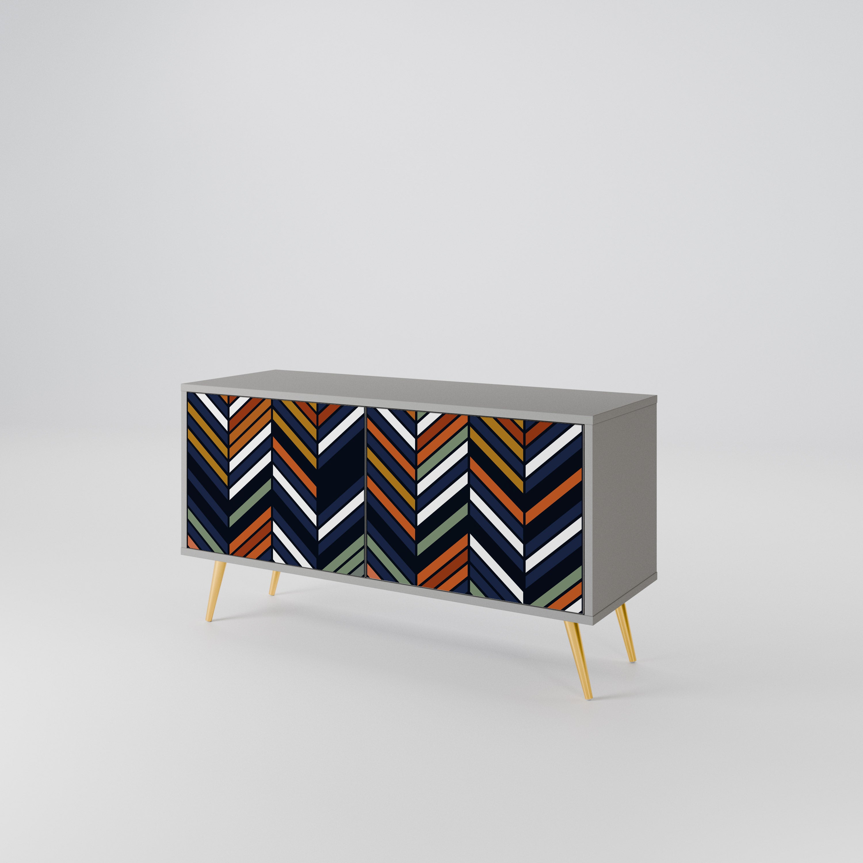 VIBRANT PATCHWORK Compact 2-Door TV Cabinet