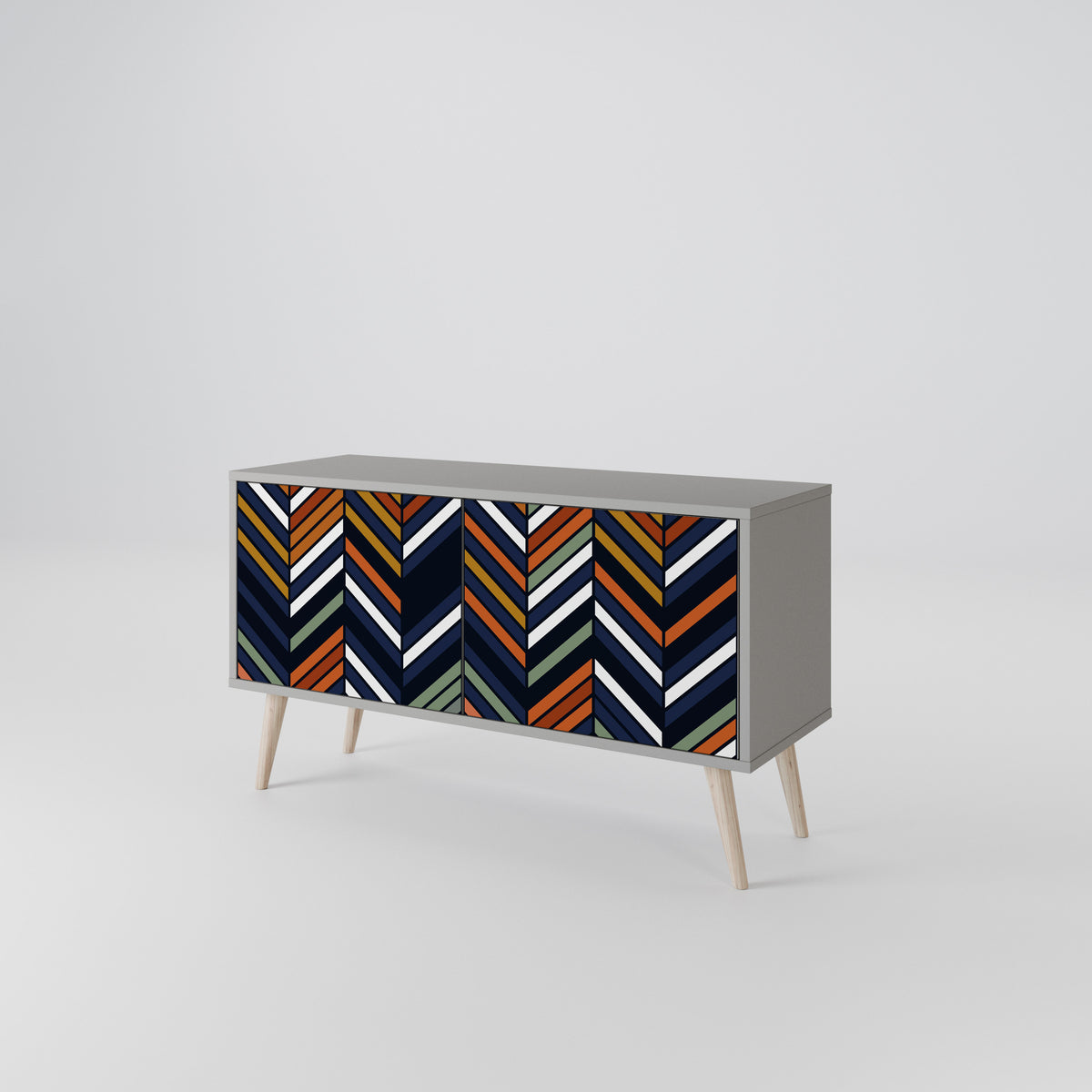 VIBRANT PATCHWORK Mueble de TV Compacto de 2 puertas