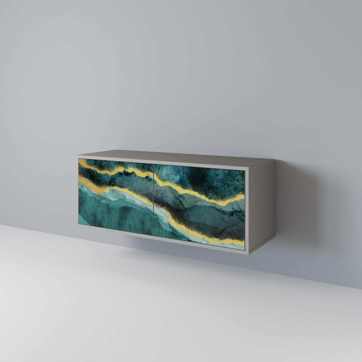 GOLDRUSH ODYSSEY Mueble de TV Compacto de 2 puertas