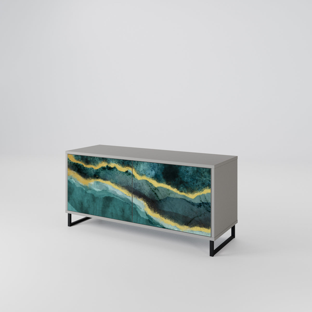 GOLDRUSH ODYSSEY Mueble de TV Compacto de 2 puertas