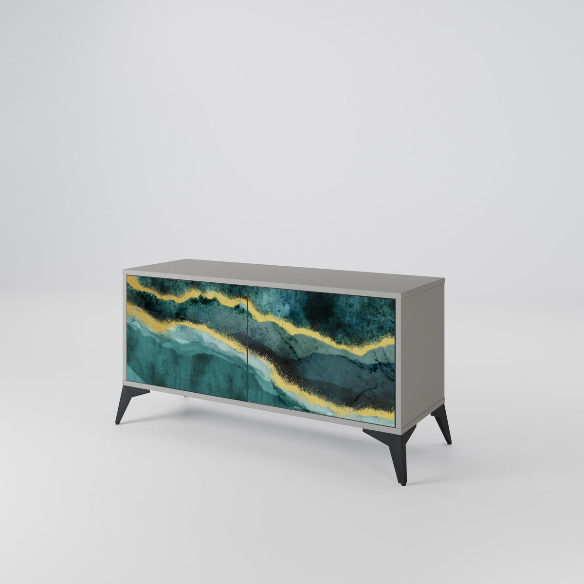 GOLDRUSH ODYSSEY Mueble de TV Compacto de 2 puertas