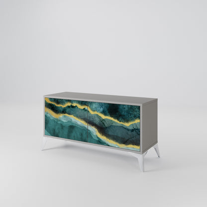 GOLDRUSH ODYSSEY Mueble de TV Compacto de 2 puertas