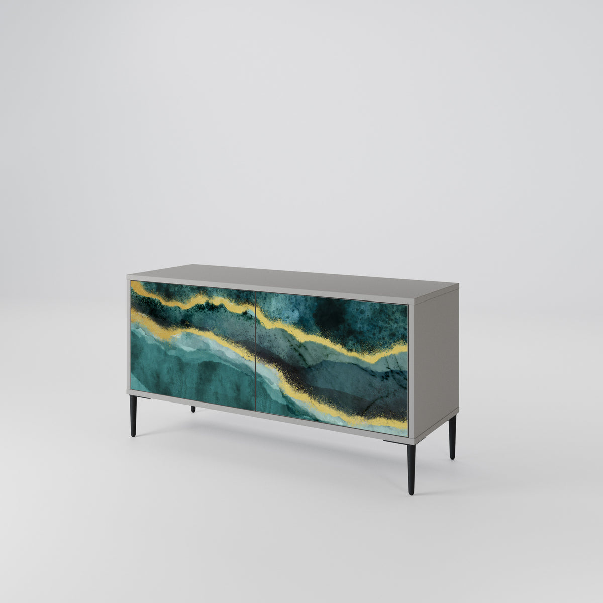 GOLDRUSH ODYSSEY Mueble de TV Compacto de 2 puertas