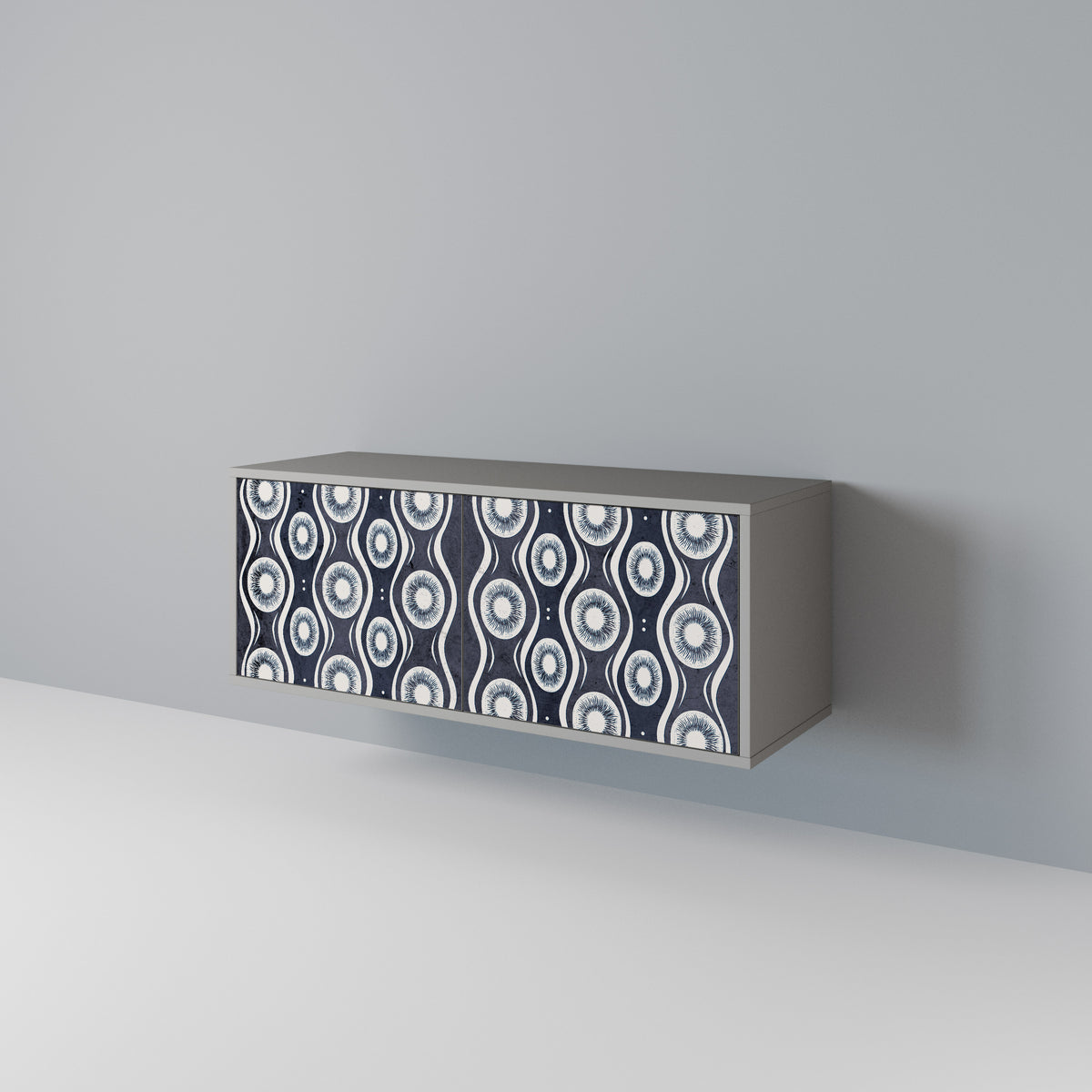 GRAPHITE EYES Mueble de TV Compacto de 2 puertas