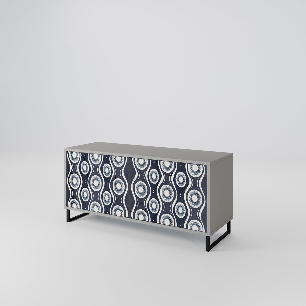 GRAPHITE EYES Mueble de TV Compacto de 2 puertas