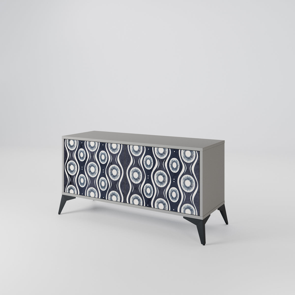 GRAPHITE EYES Mueble de TV Compacto de 2 puertas