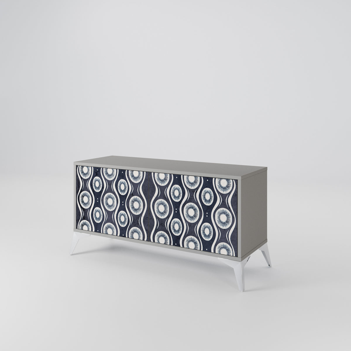 GRAPHITE EYES Mueble de TV Compacto de 2 puertas