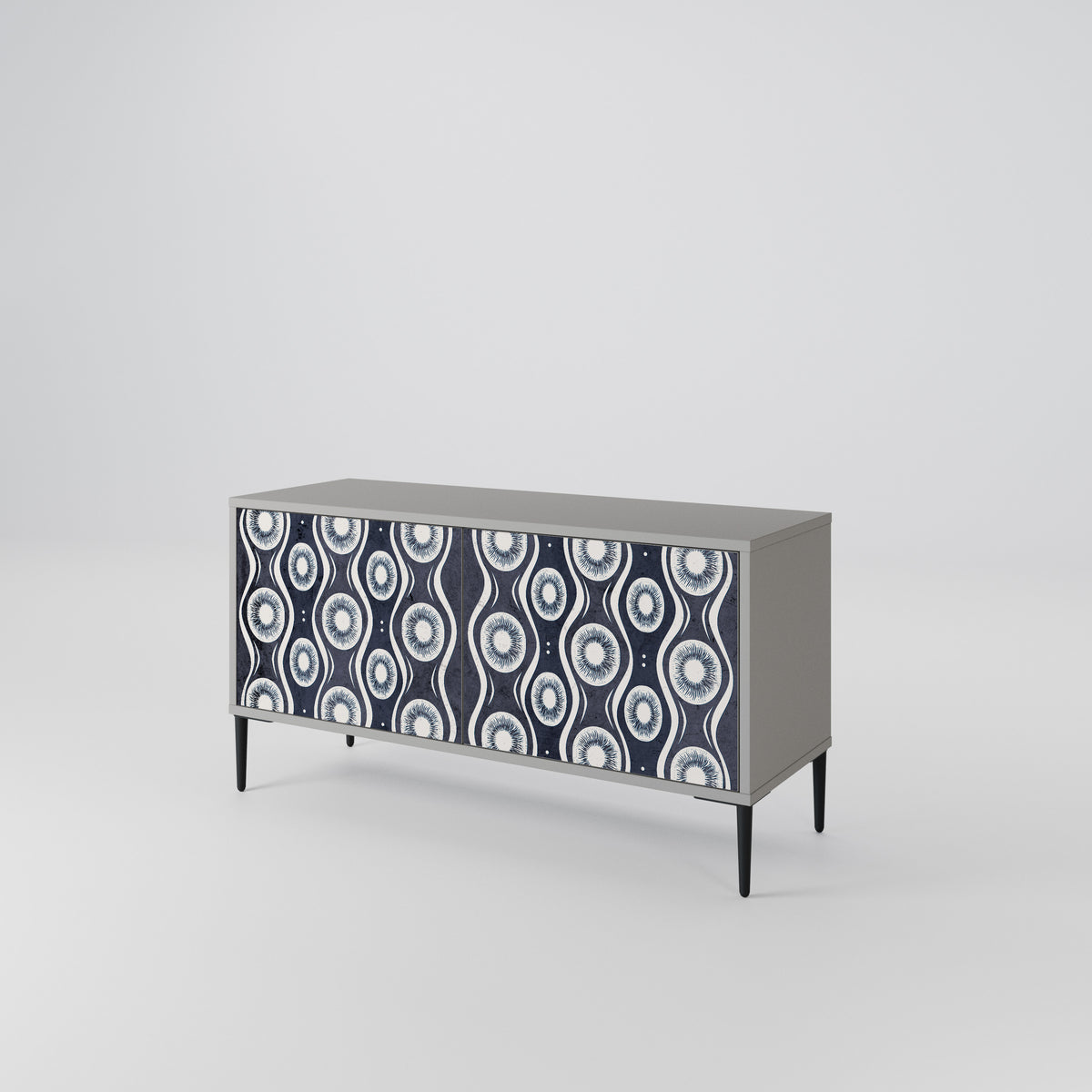GRAPHITE EYES Mueble de TV Compacto de 2 puertas