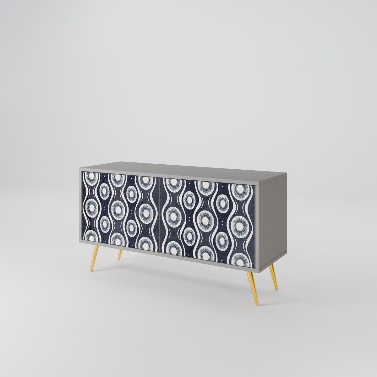 GRAPHITE EYES Mueble de TV Compacto de 2 puertas