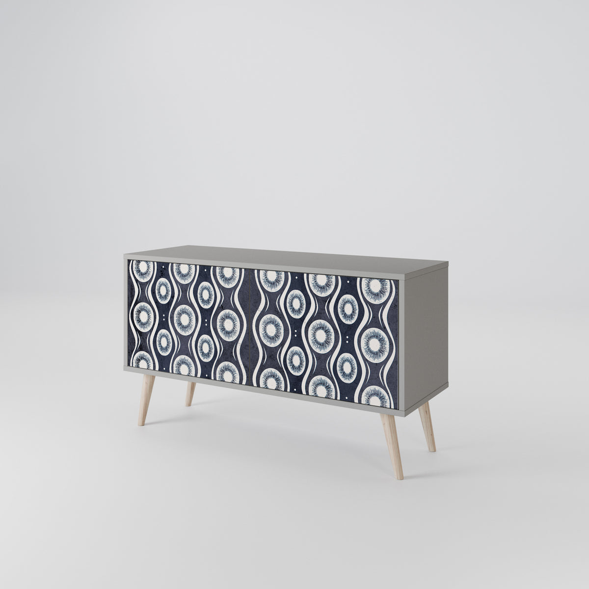GRAPHITE EYES Mueble de TV Compacto de 2 puertas