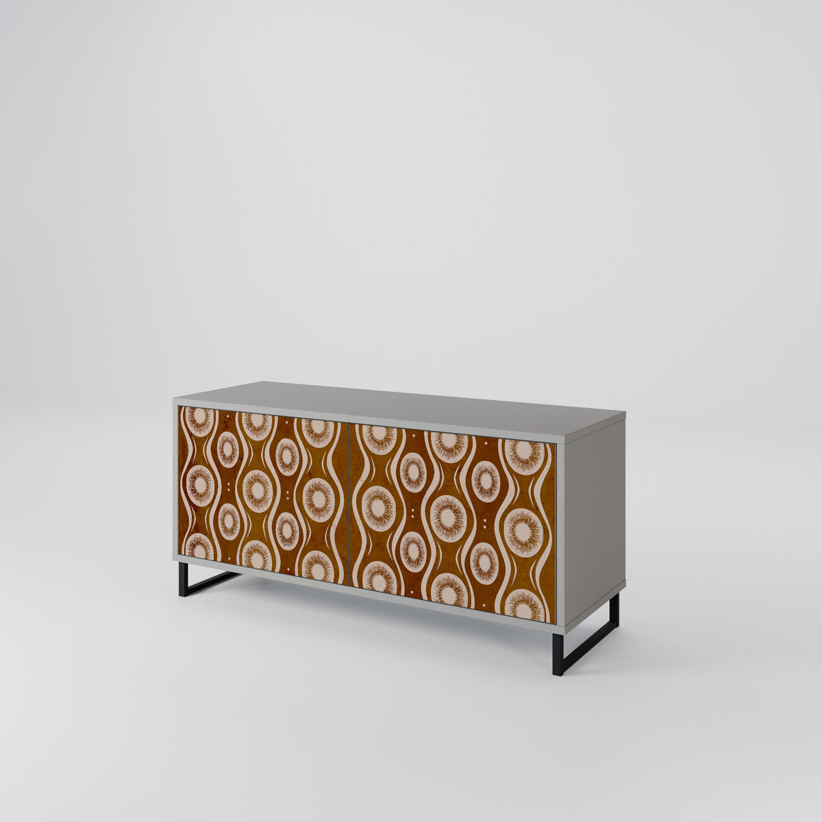 BROWN EYES Mueble de TV Compacto de 2 puertas