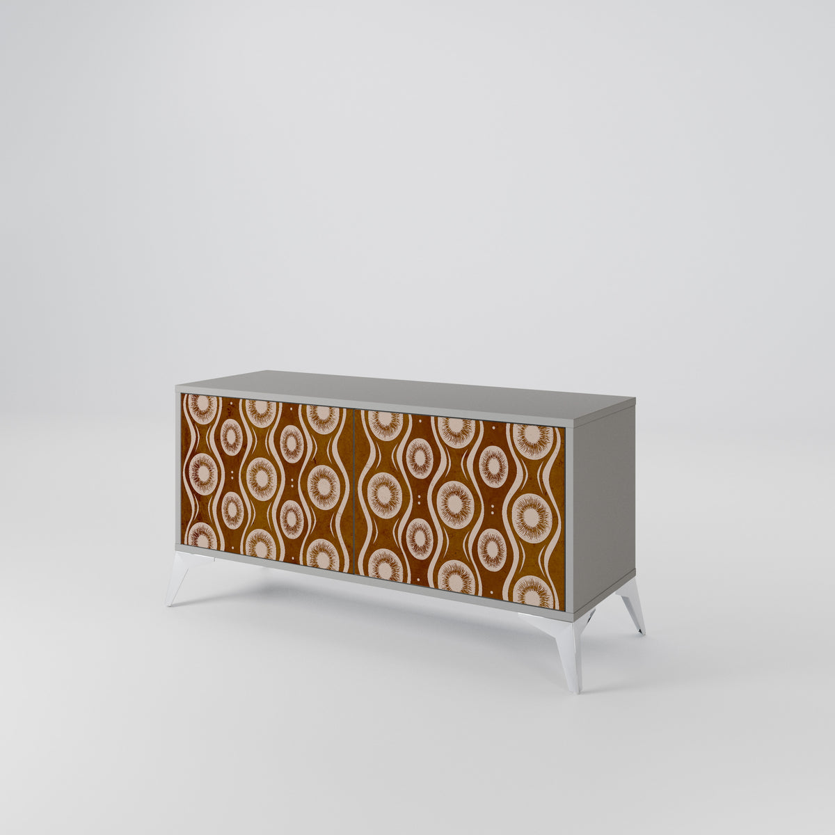 BROWN EYES Mueble de TV Compacto de 2 puertas