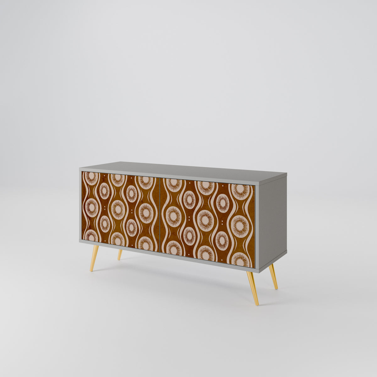 BROWN EYES Mueble de TV Compacto de 2 puertas