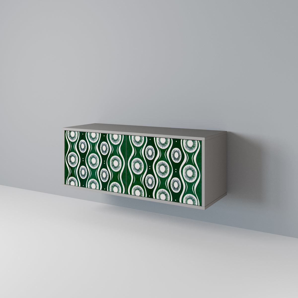 GREEN EYES Mueble de TV Compacto de 2 puertas