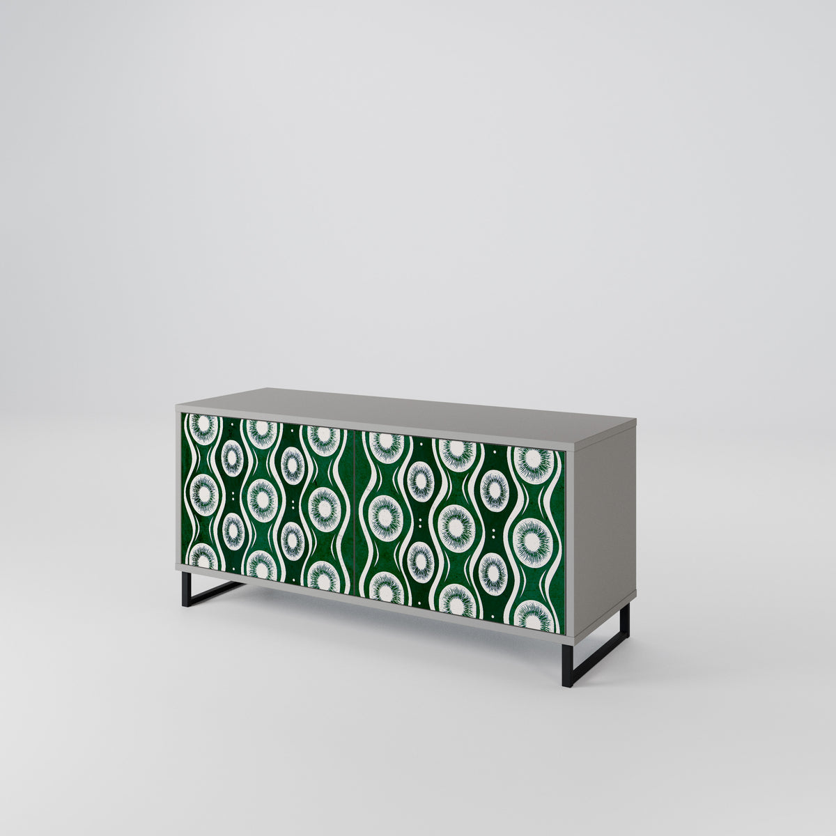 GREEN EYES Mueble de TV Compacto de 2 puertas